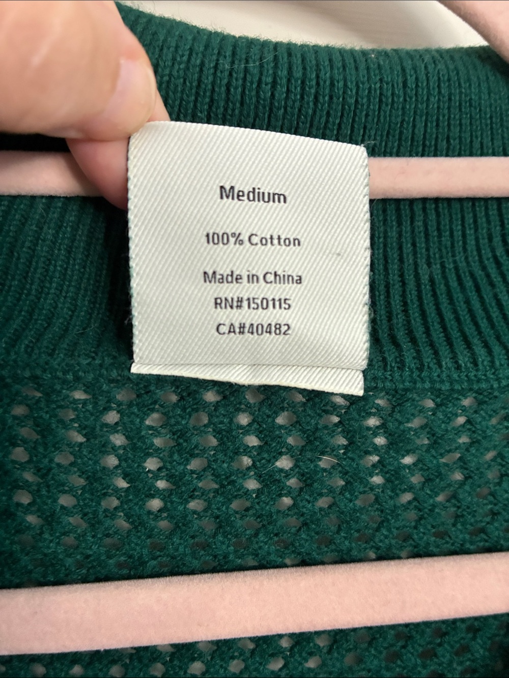 Varley Teal Knit Half-Zip with White Trim - Picture 3 of 4